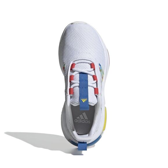 NWT adidas Racer Tr23 Lace-Up Sneaker, White, Red Royal, 4.5 US Unisex Big Kid - Picture 5 of 6